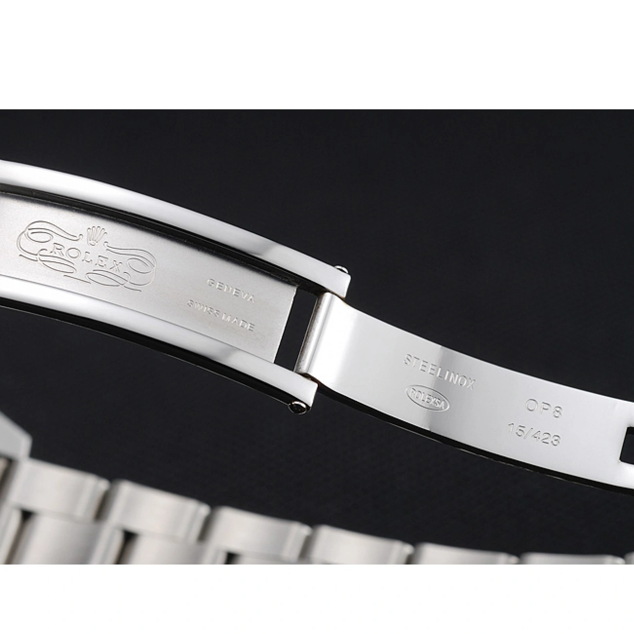 MiroTime 1025 Rolex Sky Dweller Stainless Steel Bracelet Black Dial Watch